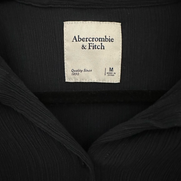 Abercrombie & Fitch Black Button Down Shirt, Size M - Picture 3 of 3